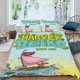 thumbnail image 2 of Harvey Beaks Conjunto de sábanas temático, trío de piezas, cómodo y amigable con la piel, diseño único, regalo de decoración para el hogar para familiares, amigos y fans,135cm *200cm, 2 of 6