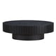 thumbnail image 3 of Modern Handcraft Drum Coffee Table Length 43.7 inch Ellipse Coffee Table for Living Room,Oval Small Coffee Table with Sturdy Pedestal,Black MDF, 3 of 3