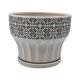 thumbnail image 1 of Macetero Maceta De Ceramica Blanco Patrones Negro Alto M, 1 of 7