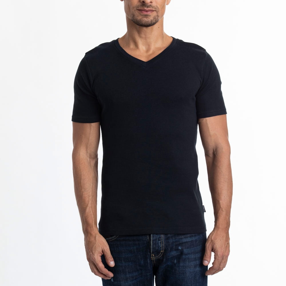 Camiseta Algodón Jockey Cuello V Talla S