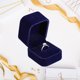 thumbnail image 5 of Caja de anillos de lujo Unique Bargains Caja de exhibición de joyas para compromiso Caja decorativa desechable de gamuza azul, 5 of 7