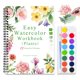 thumbnail image 1 of Libro de trabajo de acuarela Terself, juego de pintura de 16 colores con 15 páginas, 1 of 6