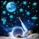 thumbnail image 5 of Estrellas que brillan en la oscuridad para el techo, 103 piezas de estrellas que brillan en la oscuridad, decoraciones de pared para niños, para dormitorio infantil, 5 of 5