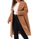 thumbnail image 4 of Agnes Orinda Trajes de Halloween Abrigo de Mujer Tallas Grandes Abrigo de Trinchera de Largo Medio con Solapa Grande de Doble Botonadura 2X Camel, 4 of 5