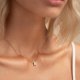 thumbnail image 3 of Collar MOMOL chapado en oro de 46 cm con inicial diminuta, 3 of 7