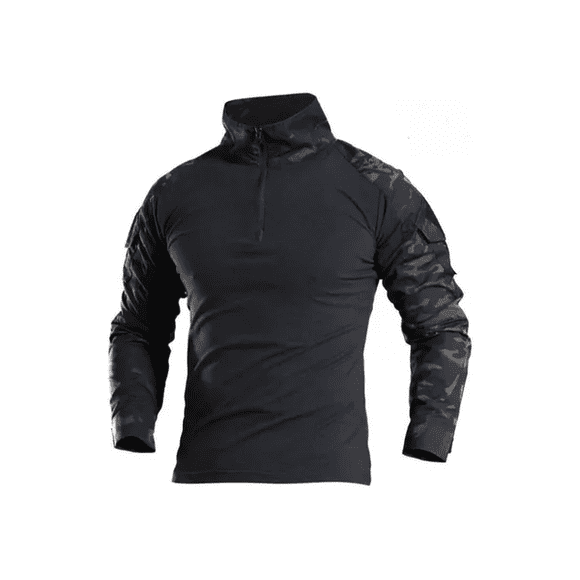 Polera Táctica Combat Shirt Militar Airsoft, Color Multicam Black, Talla 3XL