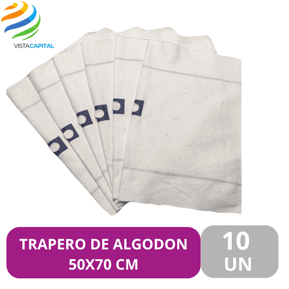 Trapero de Algodón con Ojal 50x70 10 Unidad