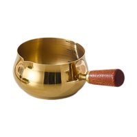 Bothyi - Taza De Salsa De Acero Inoxidable, Taza Medidora Reutilizable, Utensilio De Cocina, Tazón Para Mojar, L, Dorado