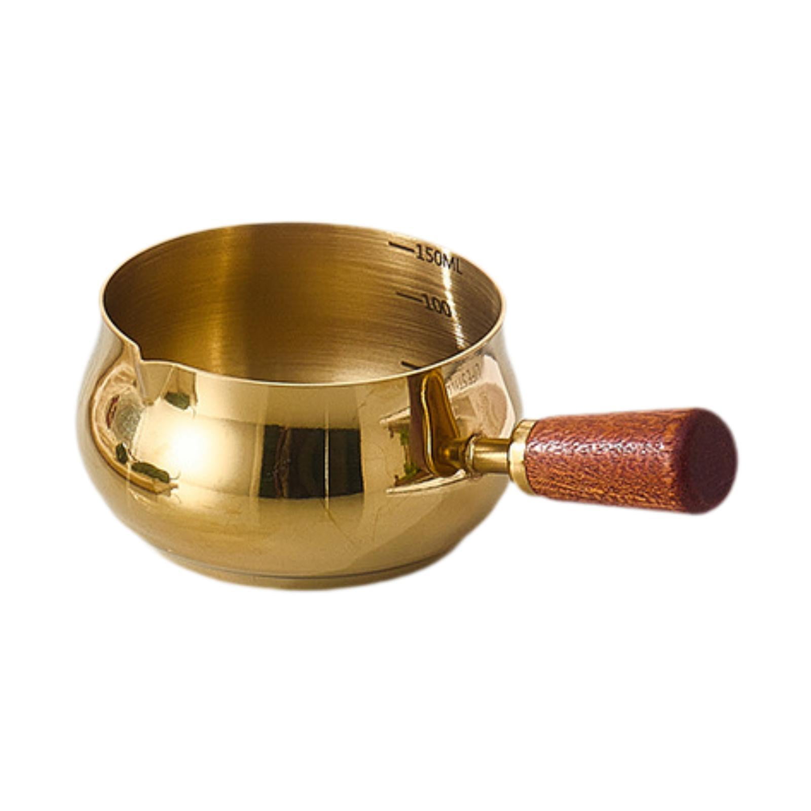 Bothyi - Taza De Salsa De Acero Inoxidable, Taza Medidora Reutilizable, Utensilio De Cocina, Tazón Para Mojar, L, Dorado