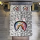 thumbnail image 2 of Light Dark Gray Rainbow Bape Shake Camo Comforter Set Soft 3 Pcs Twin Bedding Sets Thicken for All Season, 2 of 5