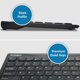 thumbnail image 2 of Teclado Kensington Slim Type Wireless Quiet K72344US Negro, 2 of 7
