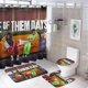 thumbnail image 1 of uno de esos días-theme 4-Piece Shower Curtain Set with Rugs, Waterproof Bathroom Decor Set Includes Bath Mat, U-Shaped Rug, Toilet Lid Cover and Curtain with Hooks, 1 of 6
