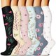 thumbnail image 1 of Calcetines de compresión FuelMeFoot, 6 pares, de 15 a 20 mm de Hg, para mujeres y hombres, 1 of 3