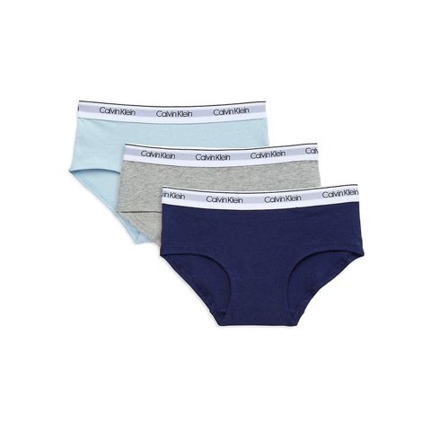 Ropa Interior Calvin Klein Para Niños Y Niñas, Moderna, De Algodón Hipster, Paquete De 3