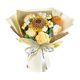 thumbnail image 1 of Ramo De Flores De Ganchillo, Aniversario De Primavera, Girasol Artificial Hecho A Mano En Casa, Amarillo, 1 of 5