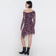 thumbnail image 2 of Vestido Mujer M/L Largo Malla Print Flor Negro Corona, 2 of 5