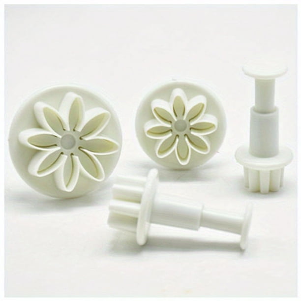 4pcs Petal Spring Press Molds - Create Delicious Handmade Sugar Cookies With Ease!