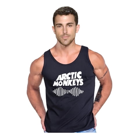 Persodesign - Polera Diseño Arctic Monkeys Rock Musculosa Tank Gym Life Talla M Negro Hombre