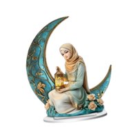 Magideal - Estatua De Hada De La Luna 2D, Figura De Hada En La Luna, Regalo, Para Estante, Estudio, Dormitorio