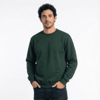 T-World - Polerón Unisex Algodón Afranelado Básico Antipilling Verde Pino