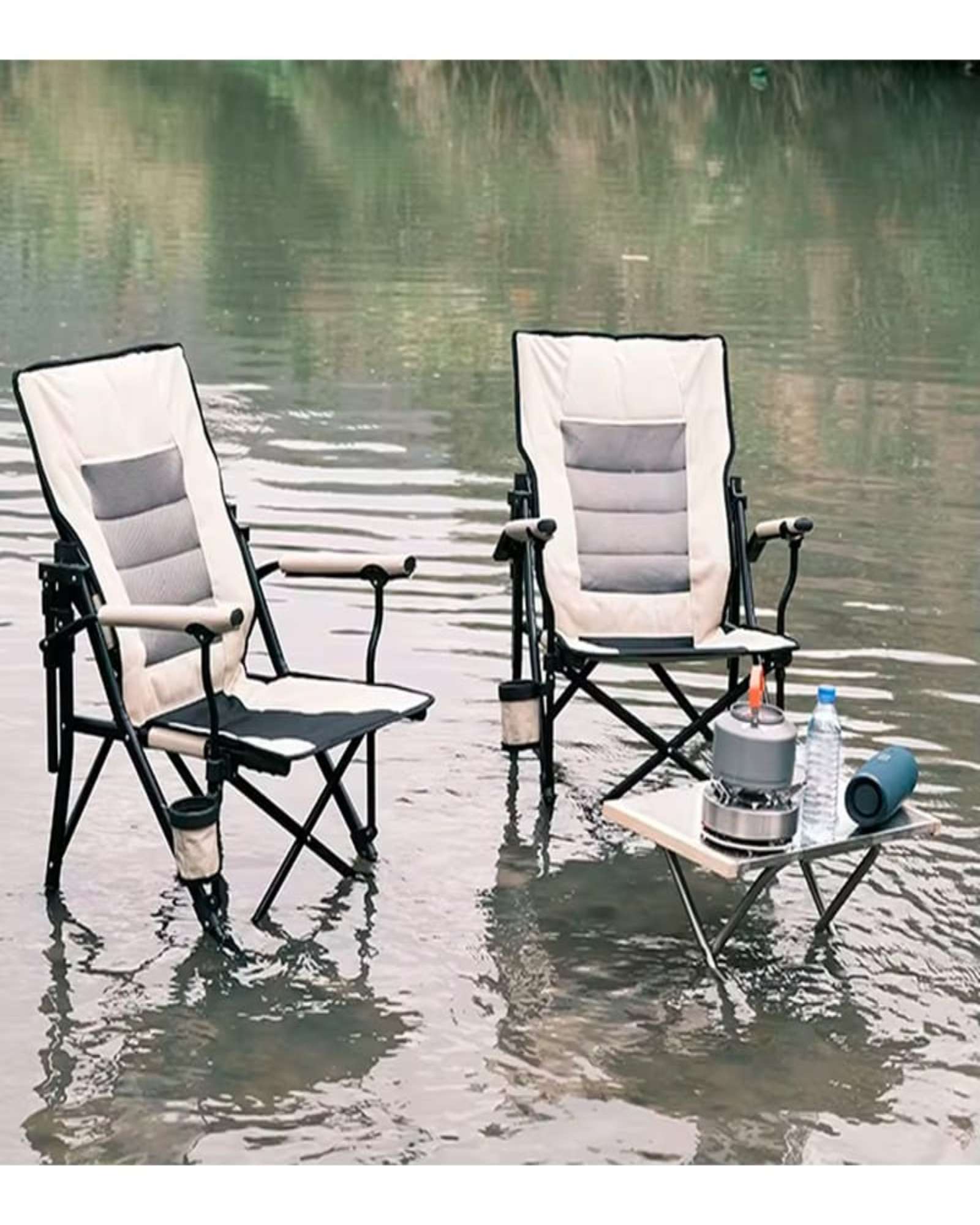 Myl Todo Para El Hogar - Silla De Playa O Camping Picnic Con Porta Vasos