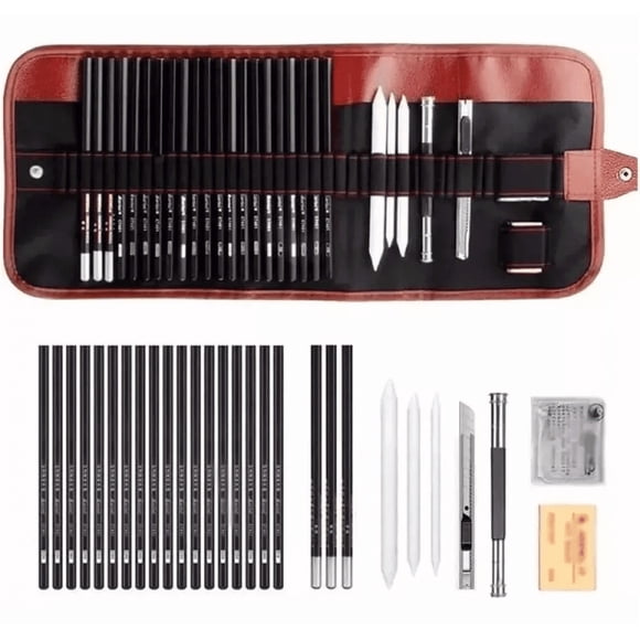 Set 29 Piezas Lápices De Dibujo Y Boceto Profesional