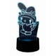 thumbnail image 1 of Lampara Ilusion 3D Kuromi III de 7 colores, Base touch, 1 of 6