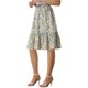 thumbnail image 4 of INSPIRE CHIC Faldas para Mujer Cintura Elástica Línea A Flowy Volantes en Capas Falda Midi Floral Azul Amarillo M, 4 of 6