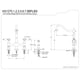 thumbnail image 4 of Grifo de cocina Kingston Brass Bel Air Centerset con pulverizador, 4 of 4