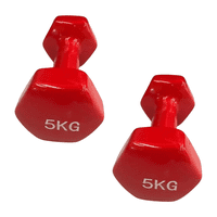 Linea Sport - Par De Mancuernas 5Kg C/U Total 10Kg Hexagonales De Vinilo