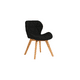 thumbnail image 1 of Silla Para Comedor Aviador Radar Tapiz Lino Base Madera - Negro, 1 of 3