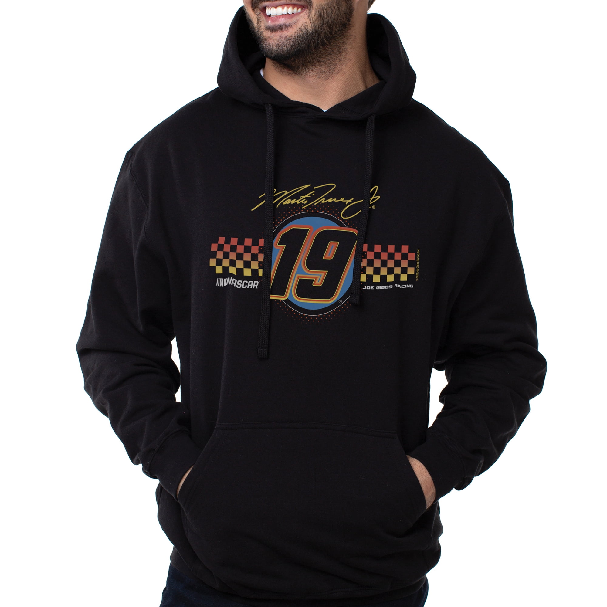 Delsol - Sudadera Con Capucha Nascar - Martin Truex Jr - Negro De Para - Camiseta (l)