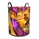 thumbnail image 2 of El Aprendiz del Tigre Cesta de lavandería de gran capacidad redonda con asa, bolsa para ropa sucia plegable, almacenamiento para dormitorio, baño y lavadero 44x35 cm, 2 of 6