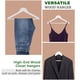 thumbnail image 5 of Perchas de madera Amber Home White, paquete de 20 con barra antideslizante para pantalones, 5 of 7