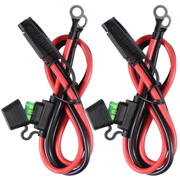 Juego de 2 cables SPARKING de 61 cm 10 AWG con fusible de 30 A