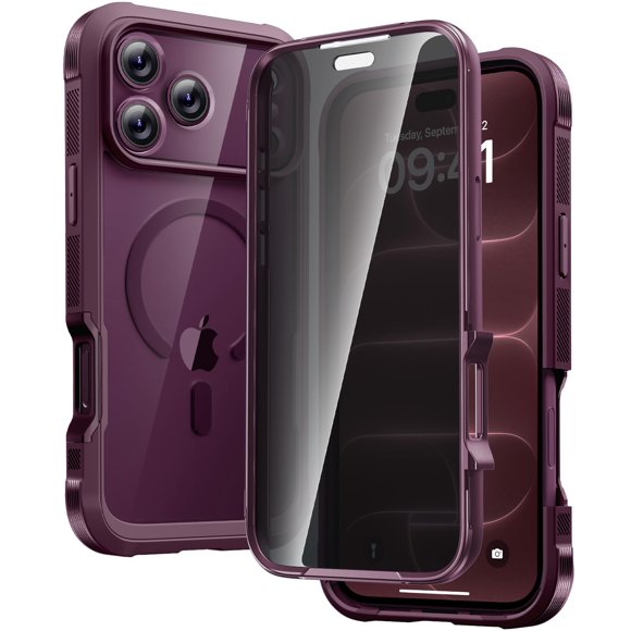 Funda Diaclara para iPhone 18 Pro Burdeos MagSafe
