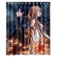 thumbnail image 1 of Cortina de ducha de anime japonés Sword Art Online Asuna Kirito, juego de cortina de baño con ganchos, tamaño 60 x 72 pulgadas, 1 of 3
