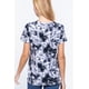 thumbnail image 2 of Saronite Top de Jersey de Algodón de Manga Corta con Estampado Tie-dye, Negro (para Mujer), 2 of 4