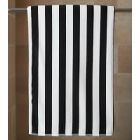 Topdeco - Toalla De Sauna, Playa 100% Algodon 102 X 183 Cm, 550 Gsm Lineas Negras