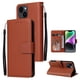 thumbnail image 3 of Funda Cartera para iPhone 14 con Tarjetero, Soporte y Cordón - Protección Marrón, 3 of 5