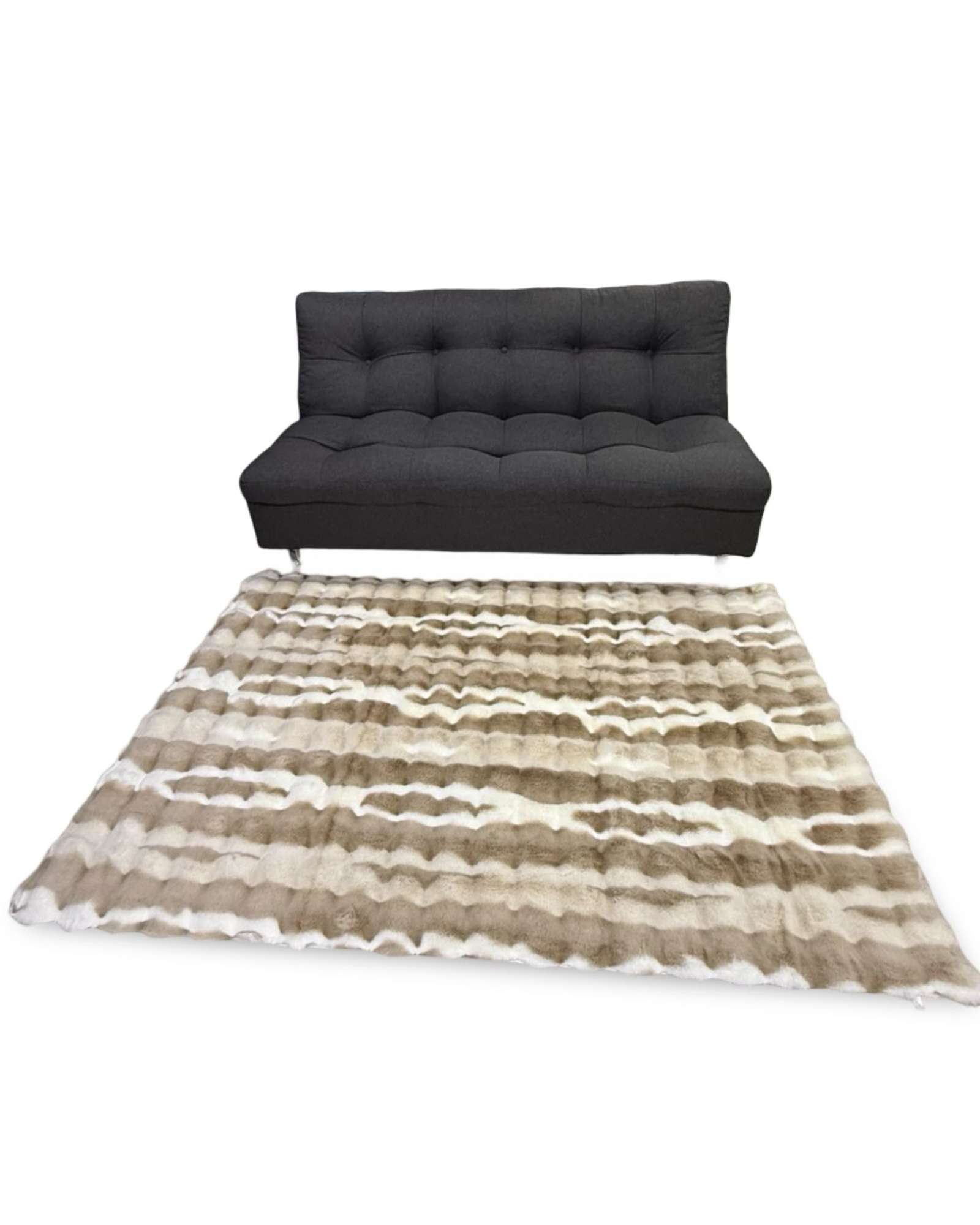 Tengfei - Alfombras Imitación Piel De Conejo Café Claro