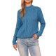 thumbnail image 1 of INSPIRE CHIC Suéteres de Punto de Mujer con Cable de Manga Larga Cuello Redondo Tejido XS Gris Azul, 1 of 6