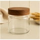 thumbnail image 3 of Frasco Vidrio Allegra 500mL Tapa Madera Vidrio Contenedor Cocina, 3 of 3