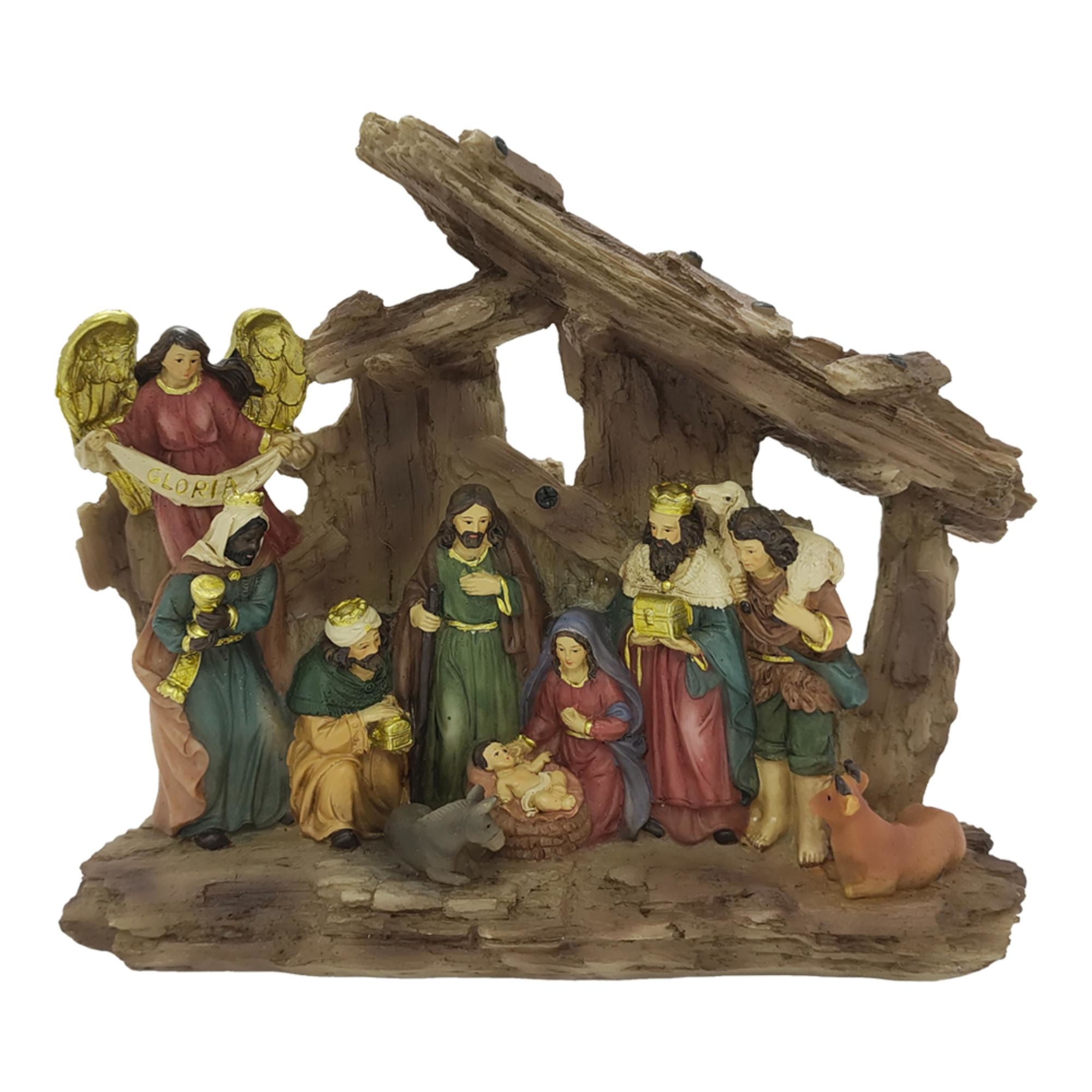 Figura Pesebre Decorativa Establo Holiday Time