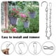 thumbnail image 4 of 10 cadenas para cestas colgantes, cadena de repuesto de metal resistente de 25 cm, cadenas plateadas para colgar macetas, colgadores para plantas de jardín con ganchos y clips para cestas colgantes, c, 4 of 7
