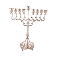 Bothyi - Portavelas De 9 Ramas Candelero Hanukkah Menorah Para Decoración De Boda Argent
