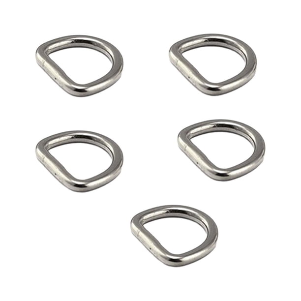 Anillos En D De Metal Para Hamaca, Monederos, Anillos De Acero Sin Costura, Anillos En D Semicirculares, 3,5mm X 2,68cm X 2,35cm, 5 Uds.