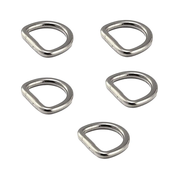 Anillos En D De Metal Para Hamaca, Monederos, Anillos De Acero Sin Costura, Anillos En D Semicirculares, 3,5mm X 2,68cm X 2,35cm, 5 Uds.