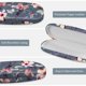 thumbnail image 4 of Funda para anteojos con forma de concha dura finita con estampado de hibiscos en flor, 4 of 7