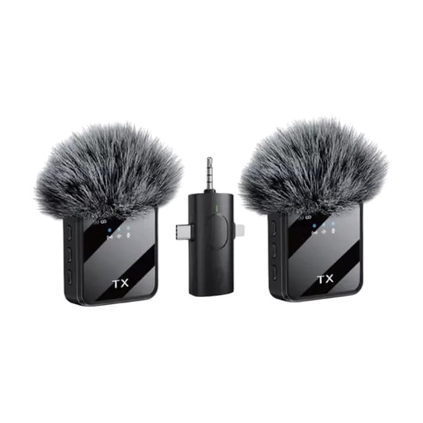 Pack Micrófono Inalámbrico para Celular 2 Micrófonos + Receptor Ideal para TikTok, Reels, Streaming y Entrevistas